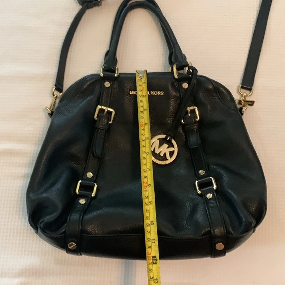 Michael Kors soft black leather shoulder bag